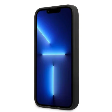 Husa Guess 4G Silicone Metal Logo pentru iPhone 13 mini Black