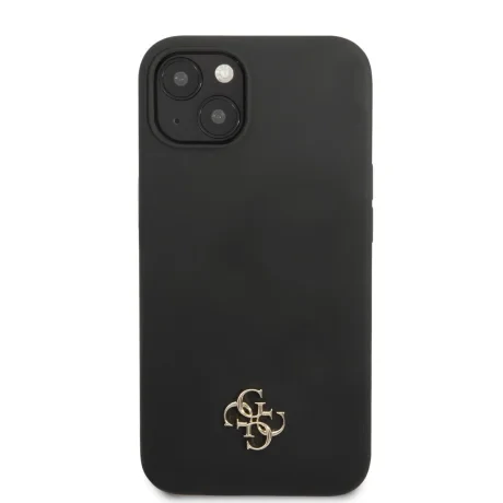 Husa Guess 4G Silicone Metal Logo pentru iPhone 13 mini Black