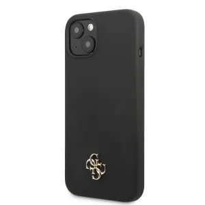 Husa Guess 4G Silicone Metal Logo pentru iPhone 13 mini Black