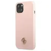 Husa  Guess 4G Silicone Metal Logo Zadni Kryt pro iPhone 13 mini Pink