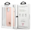 Husa  Guess 4G Silicone Metal Logo Zadni Kryt pro iPhone 13 mini Pink