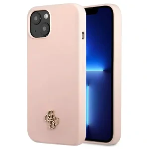 Husa  Guess 4G Silicone Metal Logo Zadni Kryt pro iPhone 13 mini Pink