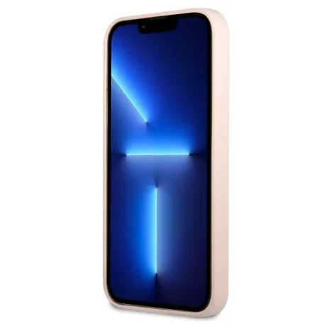 Husa  Guess 4G Silicone Metal Logo Zadni Kryt pro iPhone 13 mini Pink