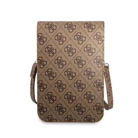 Geanta pentru Telefon Guess PU 4G Triangle Logo  Brown