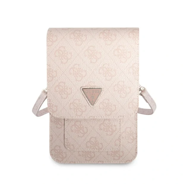 Geanta  pentru Telefon Guess PU 4G Triangle Logo Pink