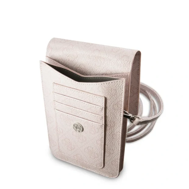 Geanta  pentru Telefon Guess PU 4G Triangle Logo Pink