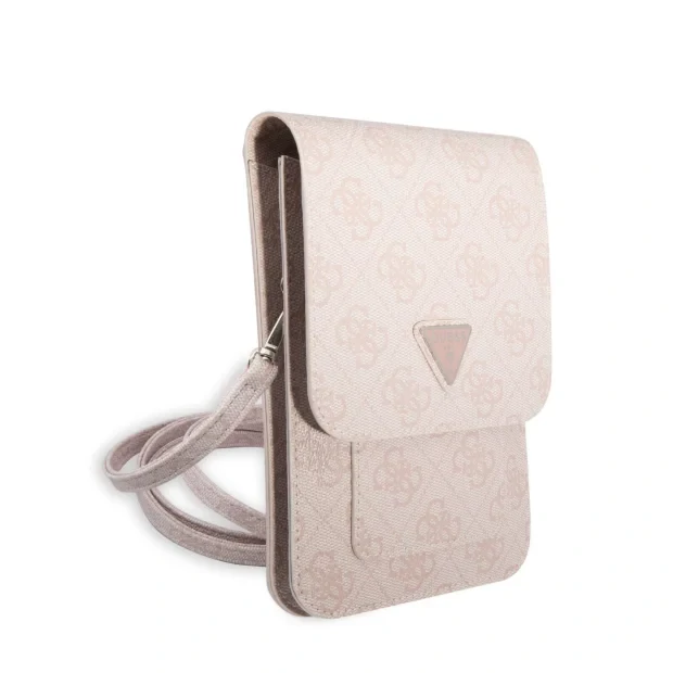Geanta  pentru Telefon Guess PU 4G Triangle Logo Pink