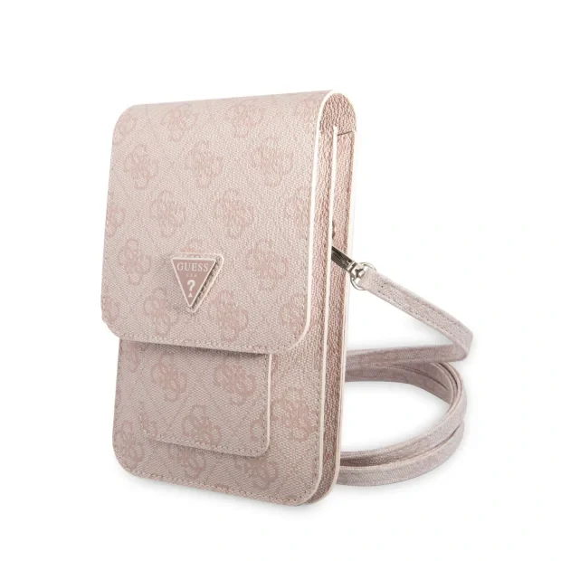 Geanta  pentru Telefon Guess PU 4G Triangle Logo Pink