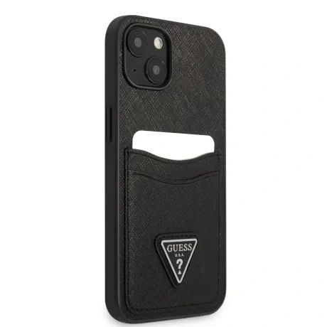 Husa Guess Saffiano Double Card pentru iPhone 13 mini Black