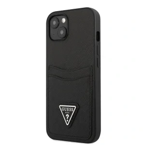 Husa Guess Saffiano Double Card pentru iPhone 13 mini Black
