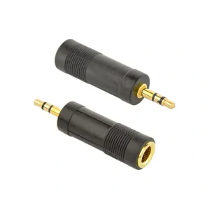 ADAPTOR audio GEMBIRD stereo (1 x 6.35 mm jack M la 1 x 3.5 mm jack T), negru, &quot;A-6.35F-3.5M&quot; (include TV 0.06 lei)