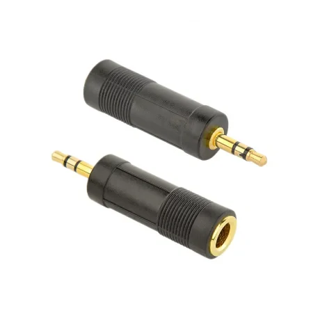 ADAPTOR audio GEMBIRD stereo (1 x 6.35 mm jack M la 1 x 3.5 mm jack T), negru, &quot;A-6.35F-3.5M&quot; (include TV 0.06 lei)
