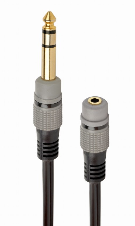 ADAPTOR audio GEMBIRD stereo (1 x 6.5 mm jack T la 1 x 3.5 mm jack M), 0.2M, negru, "A-63M35F-0.2M" (include TV 0.06 lei) thumb