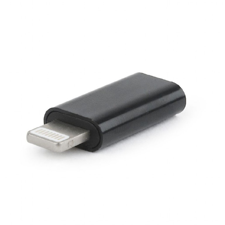 ADAPTOR GEMBIRD, pt. smartphone, Lightning (T) la USB Type-C (M), negru, "A-USB-CF8PM-01" (include TV 0.06 lei) thumb