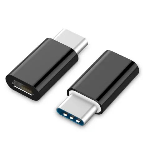 ADAPTOR GEMBIRD, pt. smartphone, USB 2.0, USB Type-C (T) la Micro-USB (M), negru, &quot;A-USB2-CMmF-01&quot; (include TV 0.06 lei)