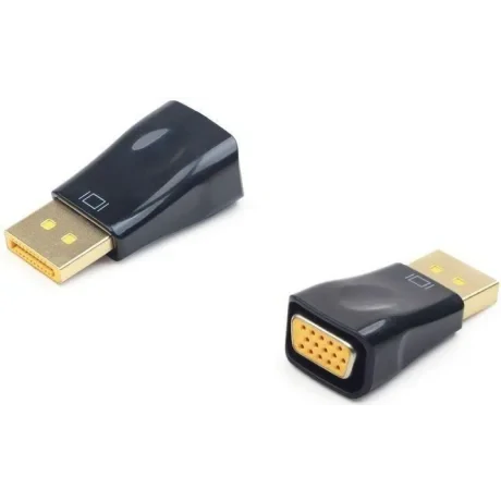 ADAPTOR video GEMBIRD, DisplayPort (T) la VGA (M), rezolutie maxima 1920 x 1200 la 60 Hz, black, &quot;A-DPM-VGAF-01&quot; (include TV 0.06 lei)