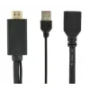 ADAPTOR video GEMBIRD, HDMI (T) la DisplayPort (M), rezolutie maxima 4K (3840 x 2160) la 30Hz, activ USB powered, black, &quot;A-HDMIM-DPF-01&quot; (include TV 0.06 lei)