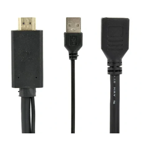 ADAPTOR video GEMBIRD, HDMI (T) la DisplayPort (M), rezolutie maxima 4K (3840 x 2160) la 30Hz, activ USB powered, black, &quot;A-HDMIM-DPF-01&quot; (include TV 0.06 lei)
