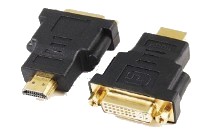 ADAPTOR video GEMBIRD, HDMI (T) la DVI-I DL (M), conectori auriti, black, "A-HDMI-DVI-3" (include TV 0.06 lei) thumb