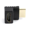ADAPTOR video GEMBIRD, HDMI (T) la HDMI (M), unghi 270grade sus, conectori auriti, black, &quot;A-HDMI270-FML&quot; (include TV 0.06 lei)
