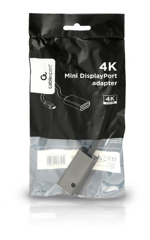ADAPTOR video GEMBIRD, Mini-DisplayPort (T) la DisplayPort (M), rezolutie maxima 4K (3840 x 2160) la 30Hz, black, "A-mDPM-DPF4K-01" (include TV 0.06 lei) thumb