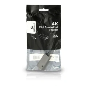 ADAPTOR video GEMBIRD, Mini-DisplayPort (T) la DisplayPort (M), rezolutie maxima 4K (3840 x 2160) la 30Hz, black, &quot;A-mDPM-DPF4K-01&quot; (include TV 0.06 lei)