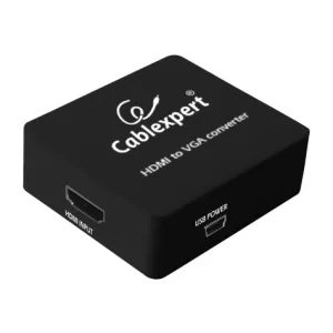 ADAPTOR video GEMBIRD, splitter HDMI (M) la VGA (M) + Jack 3.5mm (M), rezolutie maxima Full HD (1920 x 1080) la 60Hz, USB power, black, &quot;DSC-HDMI-VGA-001&quot; (include TV 0.06 lei)