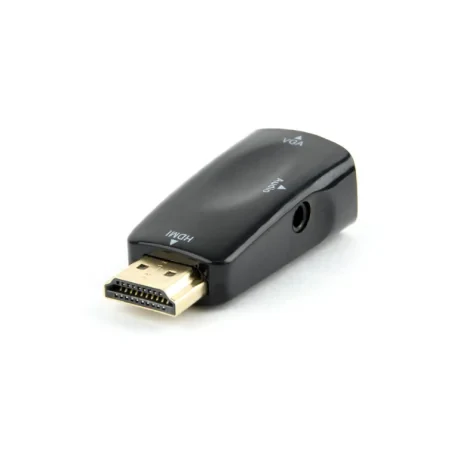 ADAPTOR video GEMBIRD, splitter HDMI (T) la VGA (M) + Jack 3.5mm (T), rezolutie maxima Full HD (1920 x 1080) la 60Hz, cablu audio 3.5 mm jack, black, "AB-HDMI-VGA-02" (include TV 0.06 lei)