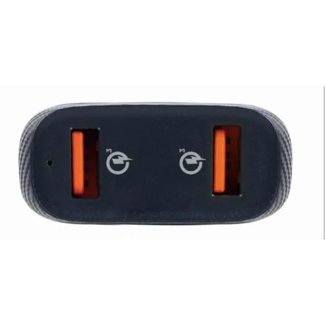 ALIMENTATOR auto GEMBIRD, 2 x USB QC3.0 la 3.6-6.5V/3A, 36W (2 x 18W), pt. bricheta auto, black, &quot;TA-U2QC3-CAR-01&quot; (include TV 0.18