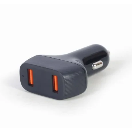ALIMENTATOR auto GEMBIRD, 2 x USB QC3.0 la 3.6-6.5V/3A, 36W (2 x 18W), pt. bricheta auto, black, &quot;TA-U2QC3-CAR-01&quot; (include TV 0.18