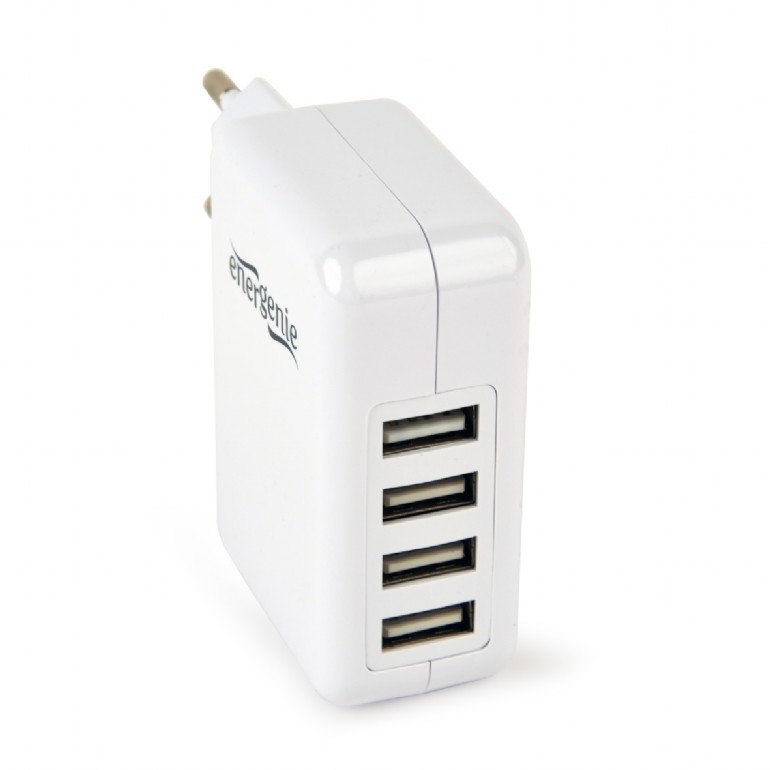 ALIMENTATOR retea 220V GEMBIRD, universal, 4 x USB, maxim 3.1A, alb, "EG-U4AC-02" (include TV 0.18lei) thumb