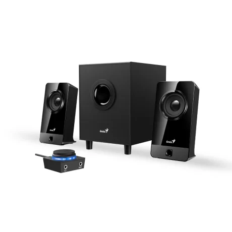 BOXE GENIUS 2.1, RMS: 10W (2 x 3.25W + 1 x 3.5W), black wood, "SW-2.1 300X" "31730041400"  (include TV 10lei)