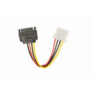 Cablu alimentare 15-pin SATA (T) la 4-pin Molex (M), 0.15m, Gembird &quot;CC-SATA-PS-M&quot; (include TV 0.06 lei)