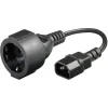 CABLU alimentare GEMBIRD adaptor intrare C14 (tata) la iesire Schuko (mama), 10A, bulk, black, &quot;PC-SFC14M-01&quot; (include TV 0.18lei)