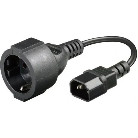 CABLU alimentare GEMBIRD adaptor intrare C14 (tata) la iesire Schuko (mama), 10A, bulk, black, &quot;PC-SFC14M-01&quot; (include TV 0.18lei)