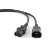 CABLU alimentare GEMBIRD prelungitor, 1.8m, intrare C13, iesire C14, 10A, certificare VDE, bulk, black, &quot;PC-189-VDE&quot; (include TV 0.18lei)