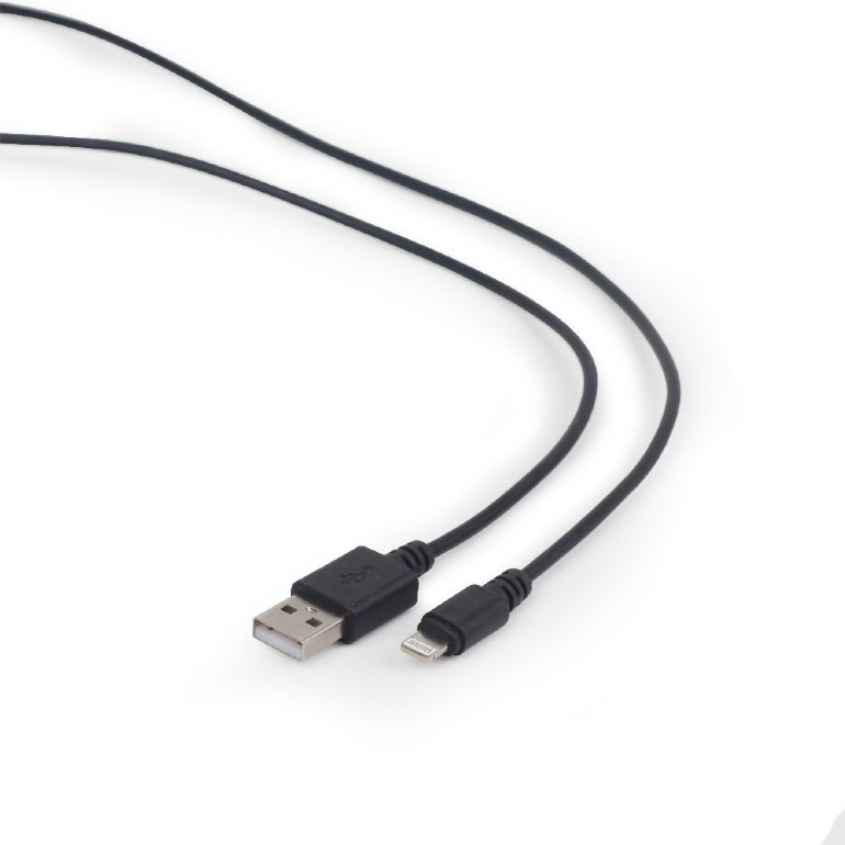 CABLU alimentare si date GEMBIRD, pt. smartphone, USB 2.0 (T) la Lightning (T), 1m, negru, "CC-USB2-AMLM-1M" (include TV 0.06 lei) thumb