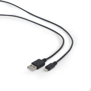 CABLU alimentare si date GEMBIRD, pt. smartphone, USB 2.0 (T) la Lightning (T), 1m, negru, &quot;CC-USB2-AMLM-1M&quot; (include TV 0.06 lei)