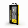 CABLU alimentare si date GEMBIRD, pt. smartphone, USB 2.0 (T) la Lightning (T), 1m, premium, cablu cu impletire din bumbac, gri cu insertii albe, &quot;CC-USB2B-AMLM-1M-WB2&quot; (include TV 0.06 lei)