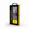 CABLU alimentare si date GEMBIRD, pt. smartphone, USB 2.0 (T) la Lightning (T), 1m, premium, cablu cu impletire din bumbac, mov cu insertii albe, &quot;CC-USB2B-AMLM-1M-PW&quot; (include TV 0.06 lei)