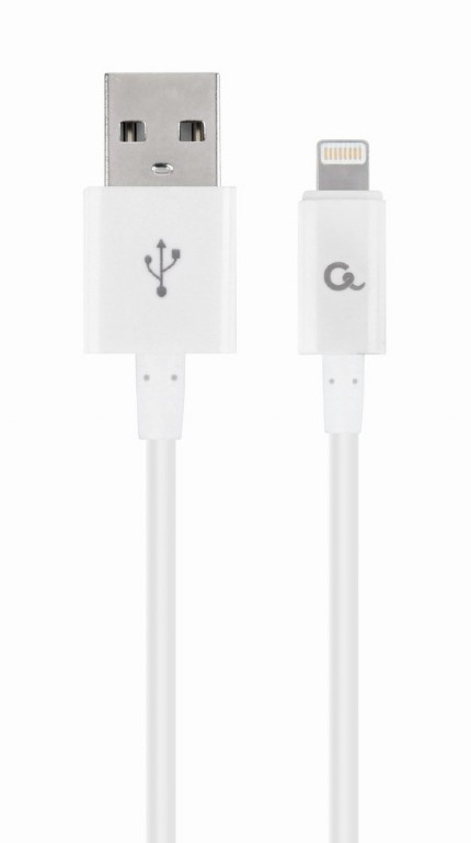 CABLU alimentare si date GEMBIRD, pt. smartphone, USB 2.0 (T) la Lightning (T), 2m, alb, "CC-USB2P-AMLM-2M-W" (include TV 0.06 lei) thumb