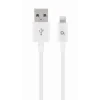 CABLU alimentare si date GEMBIRD, pt. smartphone, USB 2.0 (T) la Lightning (T), 2m, alb, &quot;CC-USB2P-AMLM-2M-W&quot; (include TV 0.06 lei)