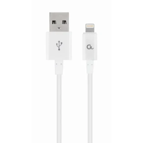 CABLU alimentare si date GEMBIRD, pt. smartphone, USB 2.0 (T) la Lightning (T), 2m, alb, &quot;CC-USB2P-AMLM-2M-W&quot; (include TV 0.06 lei)
