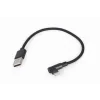 CABLU alimentare si date GEMBIRD, pt. smartphone, USB 2.0 (T) la Lightning (T) 90 grade, 0.2m, negru, &quot;CC-USB2-AMLML-0.2M&quot; (include TV 0.06 lei)