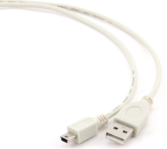 CABLU alimentare si date GEMBIRD, pt. smartphone, USB 2.0 (T) la Mini-USB 2.0 (T), 0.9m, alb, "CC-USB2-AM5P-3" (include TV 0.06 lei) thumb