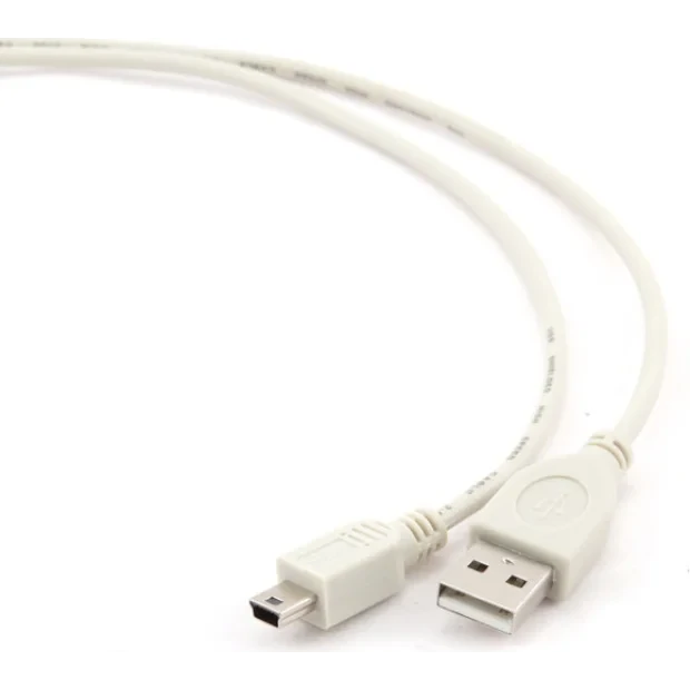 CABLU alimentare si date GEMBIRD, pt. smartphone, USB 2.0 (T) la Mini-USB 2.0 (T), 0.9m, alb, &quot;CC-USB2-AM5P-3&quot; (include TV 0.06 lei)