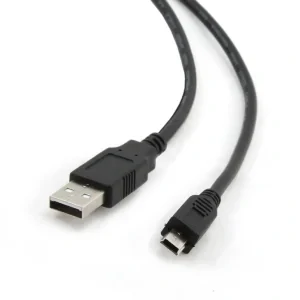 CABLU alimentare si date GEMBIRD, pt. smartphone, USB 2.0 (T) la Mini-USB 2.0 (T), 1.8m, conectori auriti, negru, &quot;CCP-USB2-AM5P-6&quot; (include TV 0.06 lei)