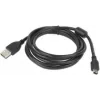 CABLU alimentare si date GEMBIRD, pt. smartphone, USB 2.0 (T) la Mini-USB 2.0 (T), 1.8m, premium, conectori auriti, negru, &quot;CCF-USB2-AM5P-6&quot; (include TV 0.06 lei)