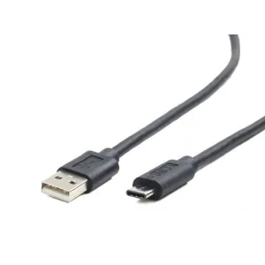 CABLU alimentare si date GEMBIRD, pt. smartphone, USB 2.0 (T) la USB 2.0 Type-C (T), 1m, negru, &quot;CCP-USB2-AMCM-1M&quot; (include TV 0.06 lei)