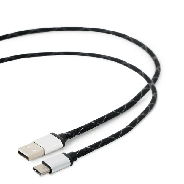 CABLU alimentare si date GEMBIRD, pt. smartphone, USB 2.0 (T) la USB 2.0 Type-C (T), 2.5m, negru, &quot;CCP-USB2-AMCM-2.5M&quot; (include TV 0.06 lei)
